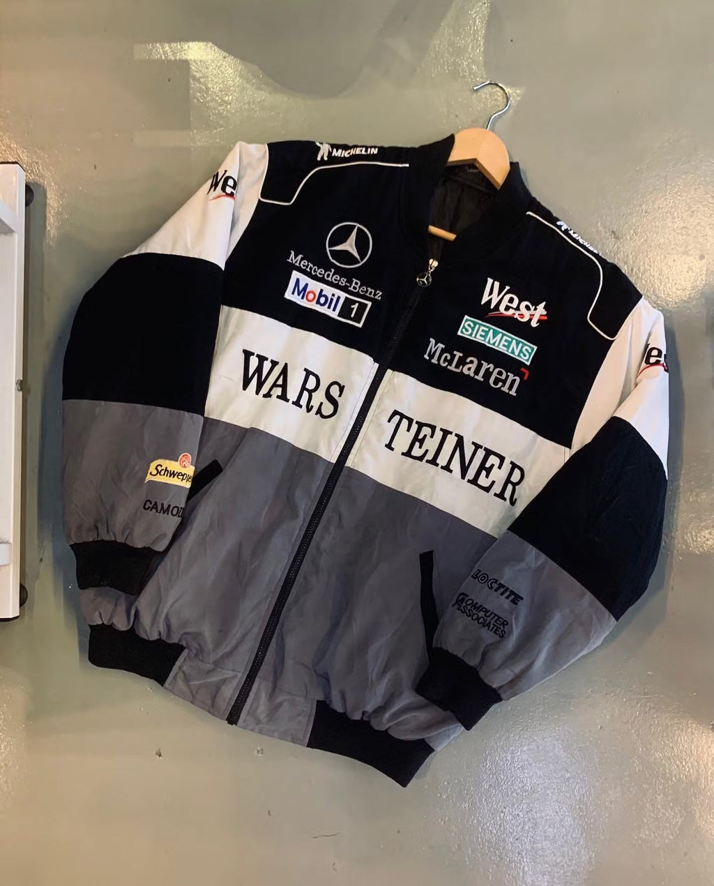 McLaren Vintage Printed Jacket | Classic Motorsport Apparel (Embroidered)